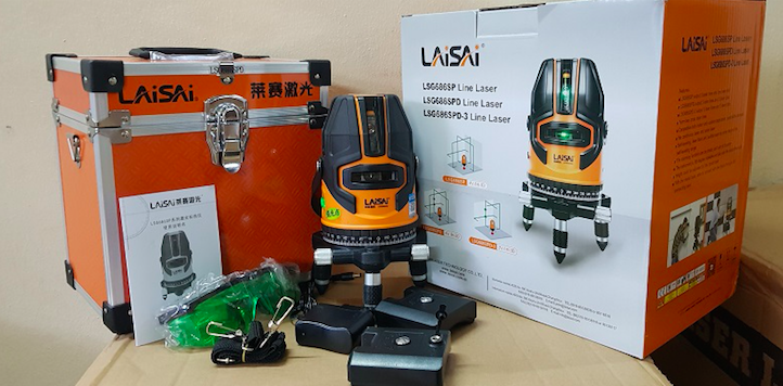 Với ánh sáng xanh mạnh mẽ, máy cân bằng laser Laisai LSG 686 SPD xứng đáng là một trợ thủ đắc lực cho công trình thi công thiết kế ngoài trời, các công trình ngoại thất